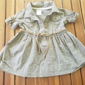 💓Carters Polka-dot Grey Dress